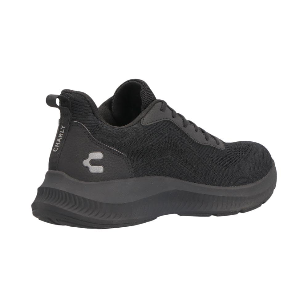 Foto 3 pulgar | Tenis Hombre Charly Textil Durable Resistente Caminar Correr Deportivo Ajustable Agujetas Casual Sue Negro