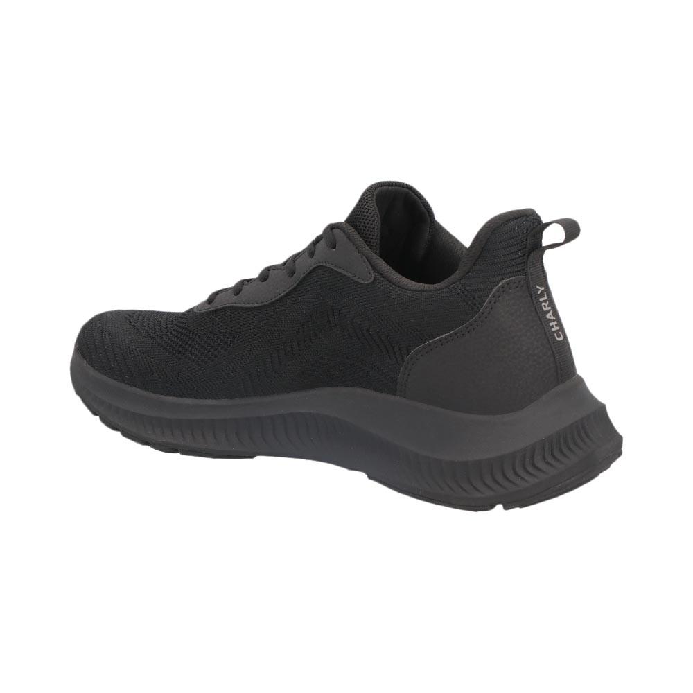 Foto 4 pulgar | Tenis Hombre Charly Textil Durable Resistente Caminar Correr Deportivo Ajustable Agujetas Casual Sue Negro
