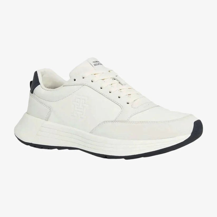 Foto 2 pulgar | Tenis Tommy Hilfiger Classic Runner Blanco Para Hombre - Original