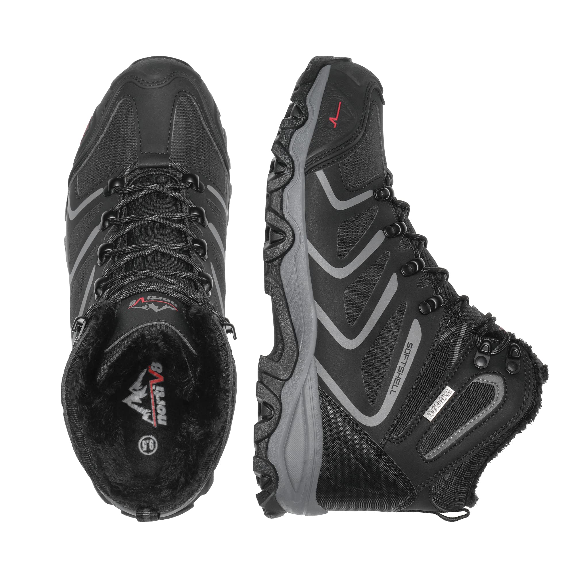 Foto 4 pulgar | Botas De Senderismo De Invierno Nortiv 8 Armadillo Impermeables Para Hombre  Negras - Venta Internacional.