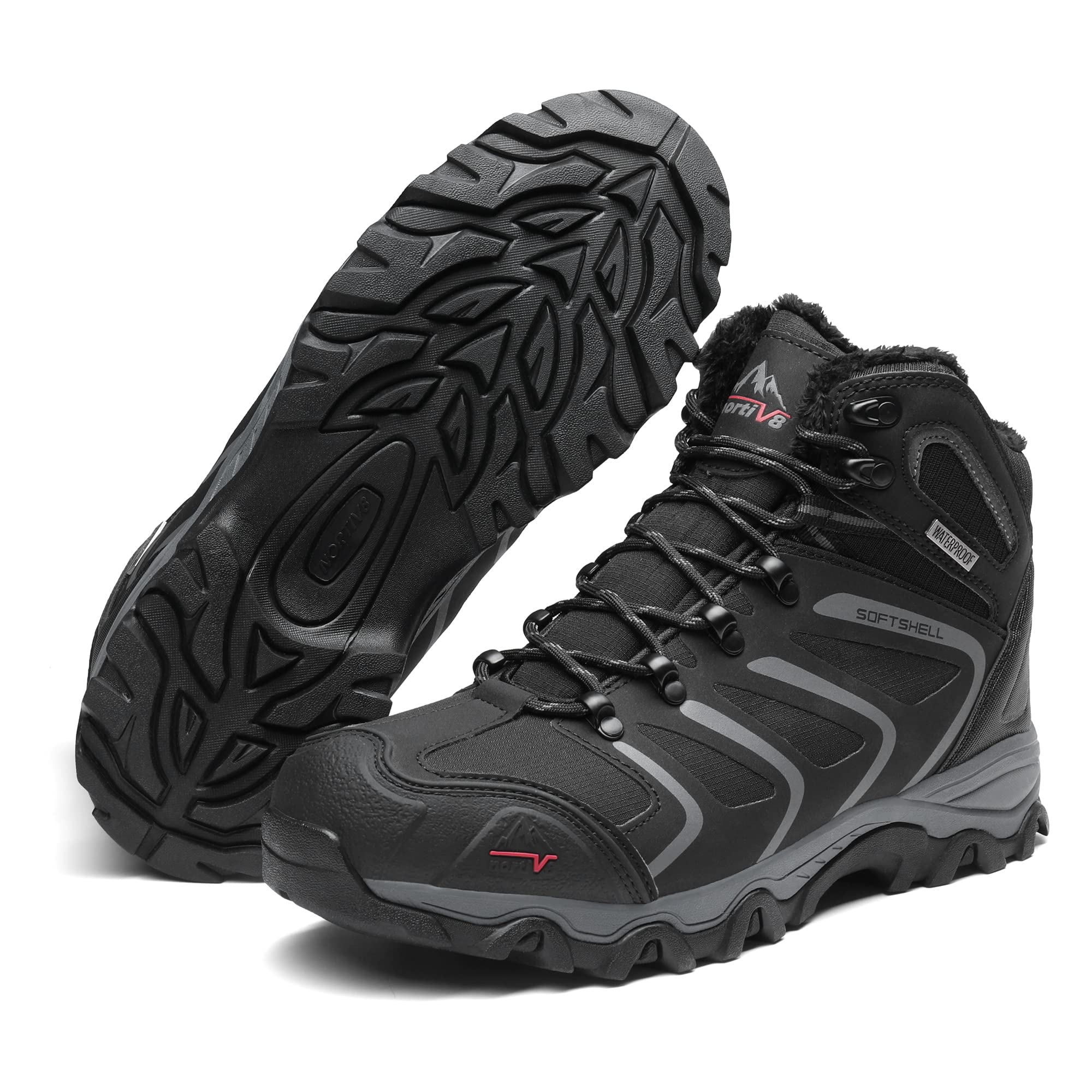 Foto 4 | Botas De Senderismo De Invierno Nortiv 8 Armadillo Impermeables Para Hombre  Negras - Venta Internacional.