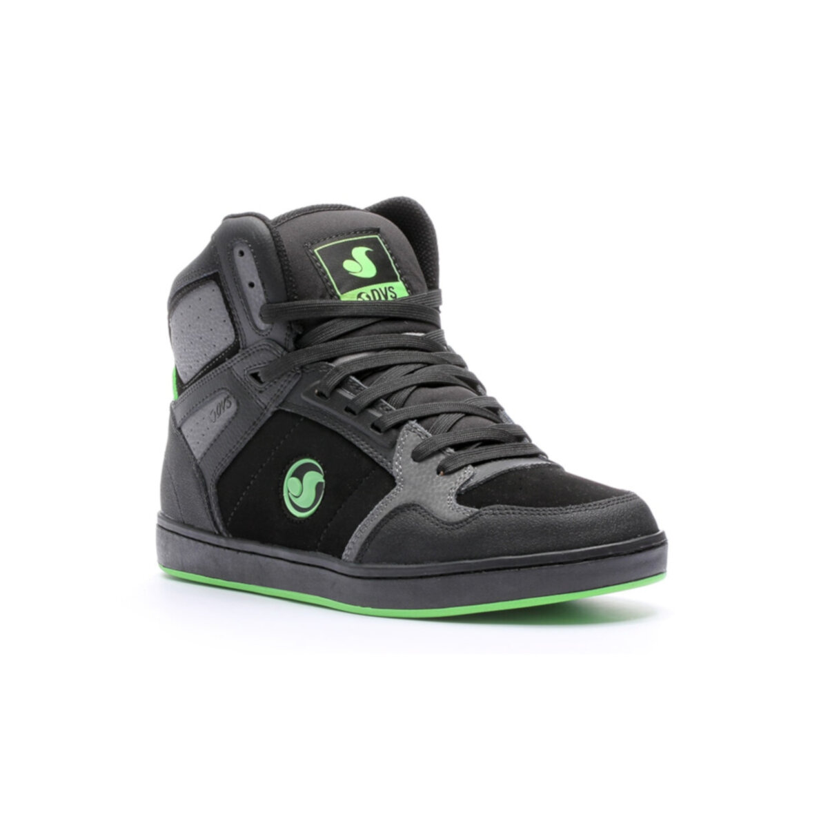 Foto 2 pulgar | Tenis DVS Honcho 007 Black Charcoal Lime para Skateboarding para Hombre