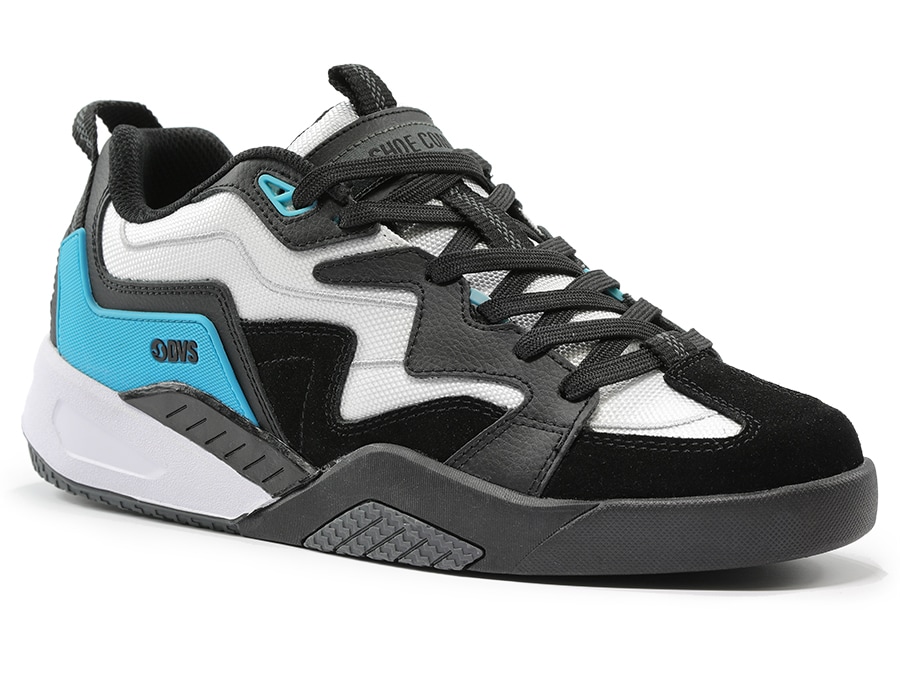 Tenis Dvs Devious 004 Black White Turq Suede Para Skateboarding