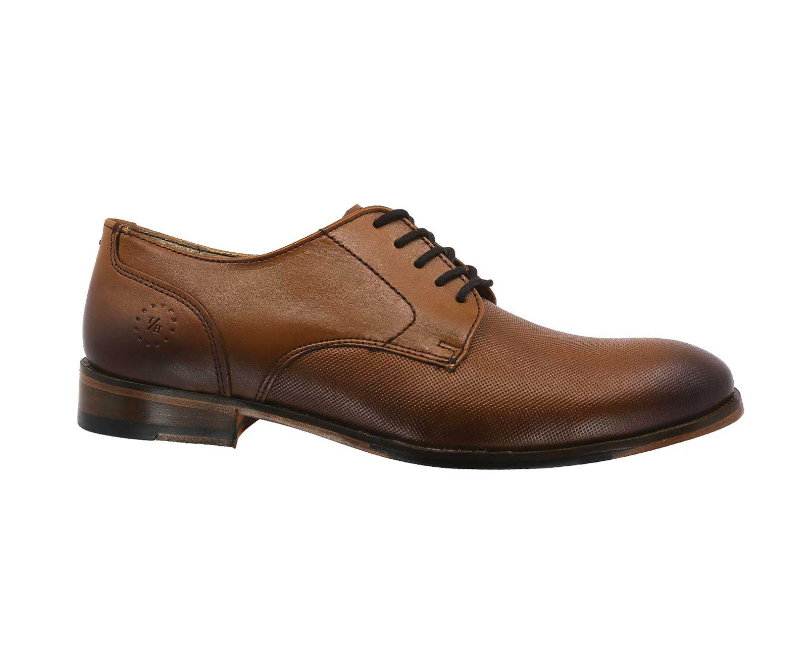 Foto 2 | Zapato de Piel Triples Milan 36150 color Marrón para Hombre