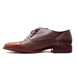 Foto 2 | Zapato Oxford de Piel Dasalo Café para Hombre