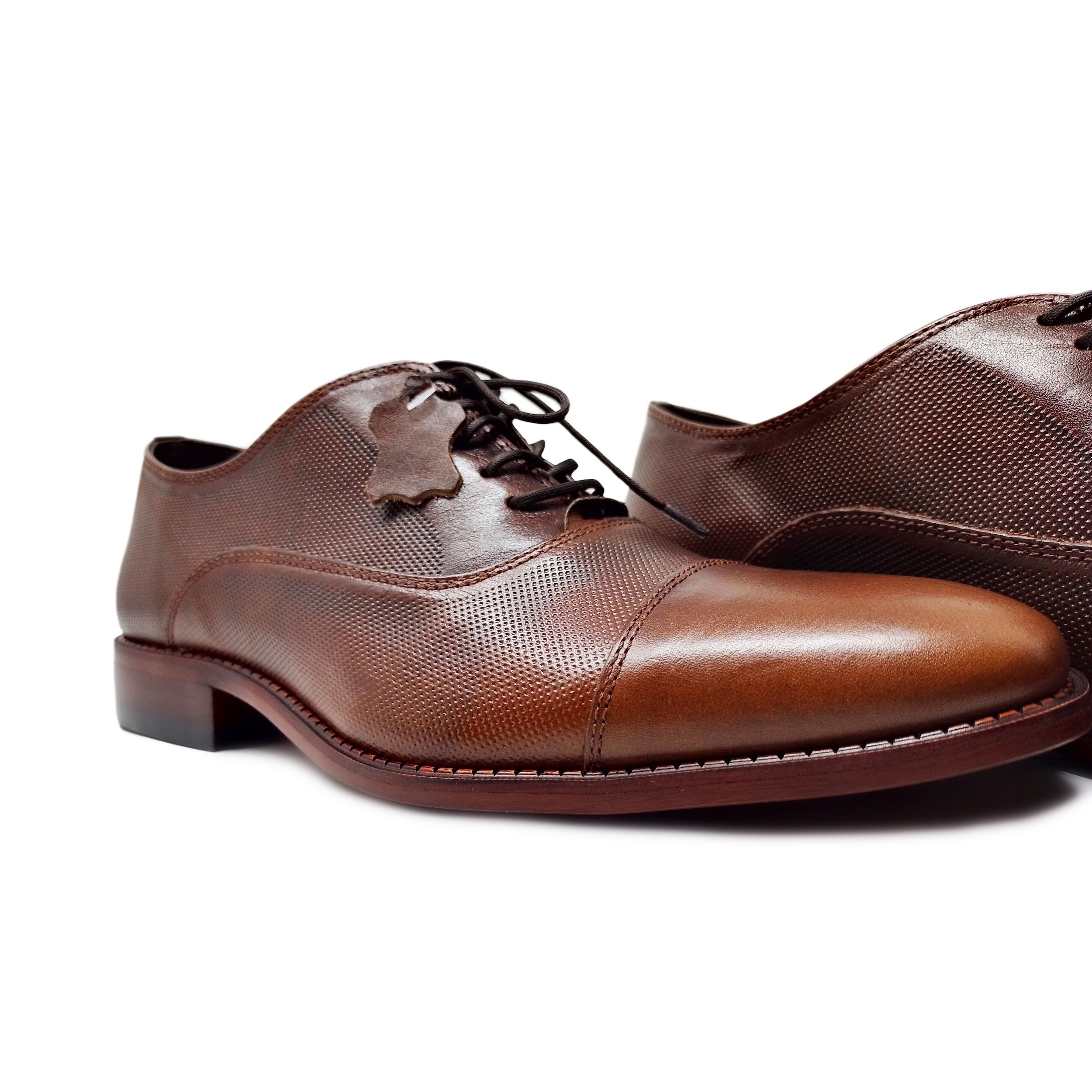 Foto 4 pulgar | Zapato Oxford de Piel Dasalo Café para Hombre