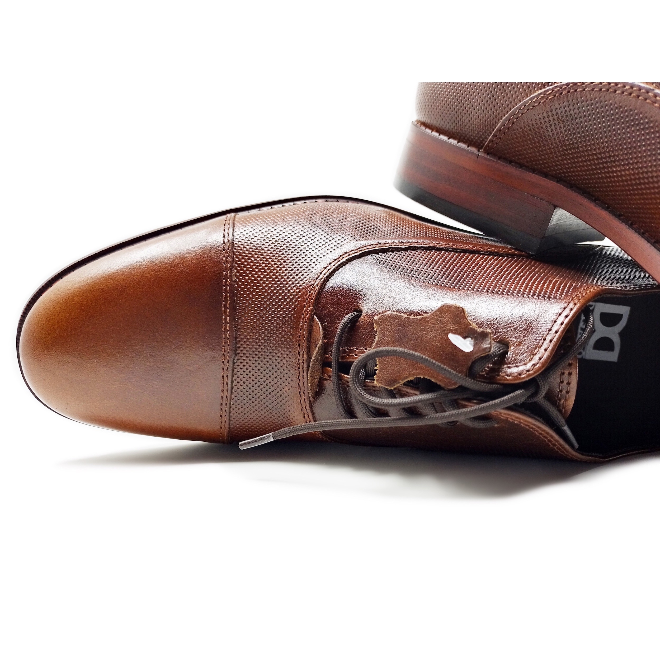 Foto 4 | Zapato Oxford de Piel Dasalo Café para Hombre