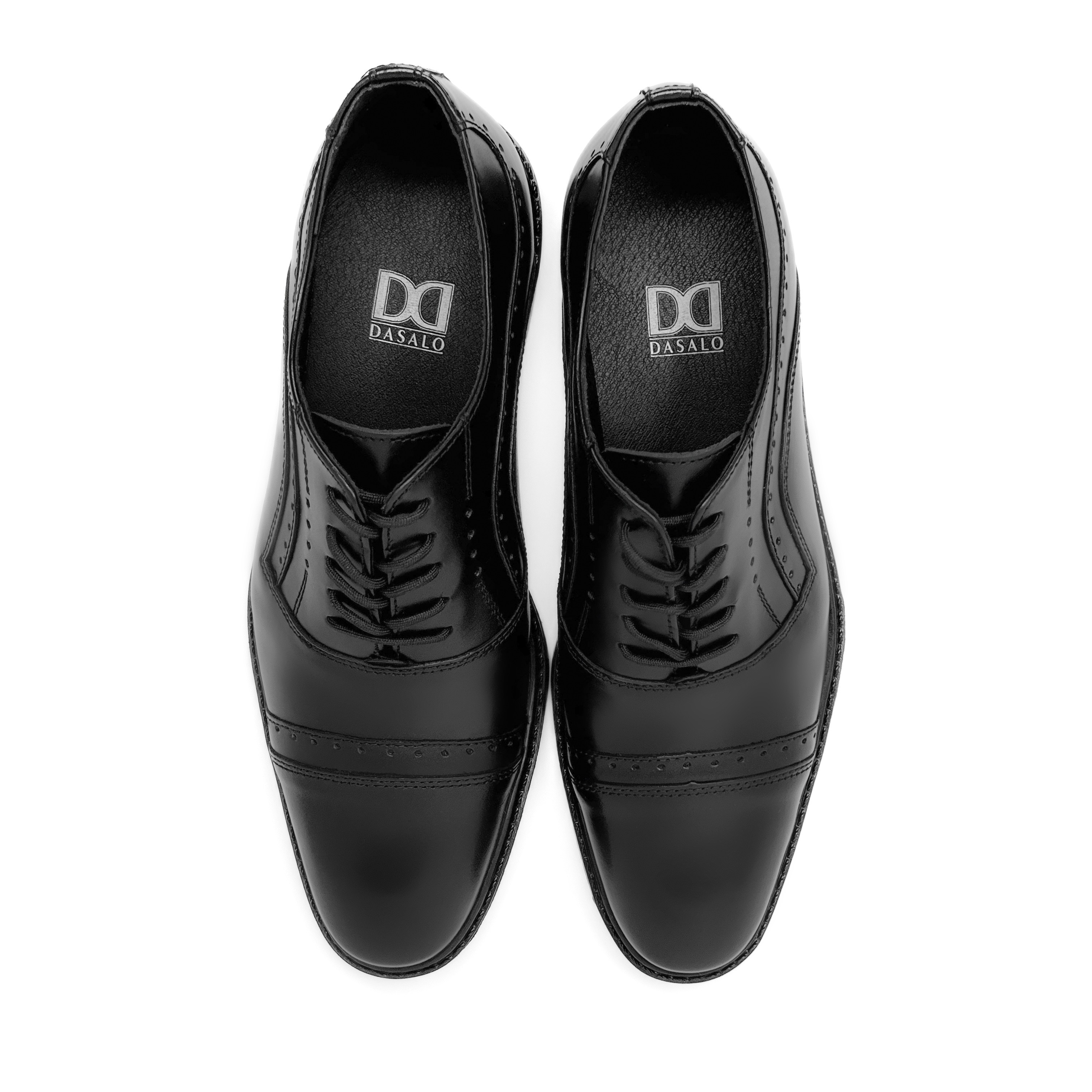 Foto 4 pulgar | Zapato Dasalo Oxford En Piel Vacuno Negro Para Hombre