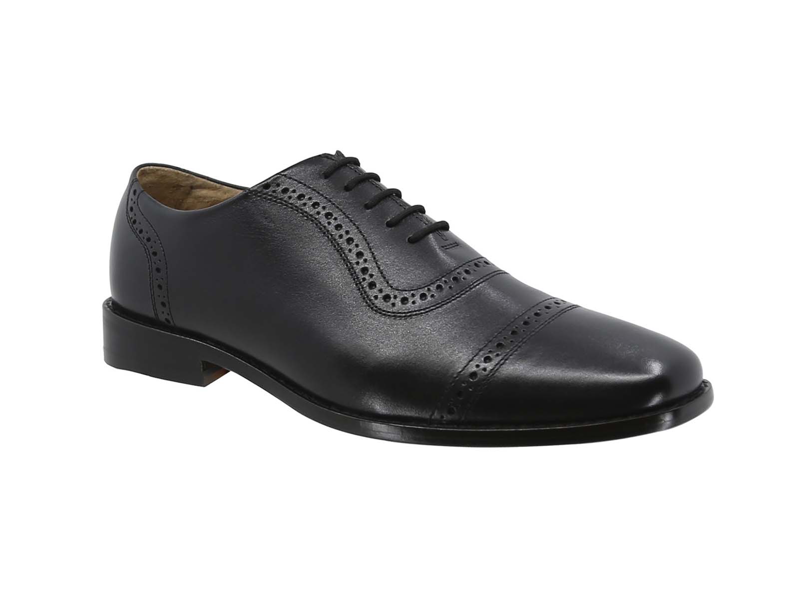 Foto 1 | Zapato Bostoniano Suela de Cuero Triples Firenze 36151 Negros para Hombre