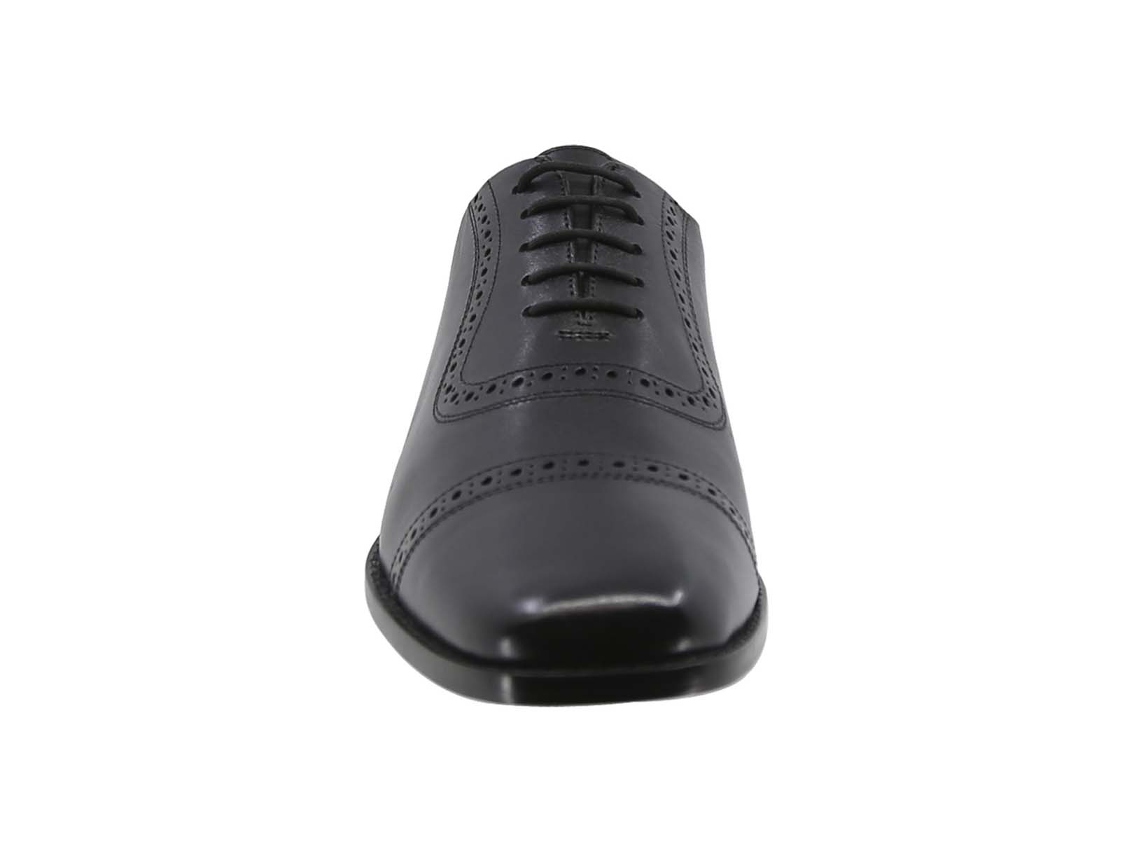 Foto 4 pulgar | Zapato Bostoniano Suela de Cuero Triples Firenze 36151 Negros para Hombre