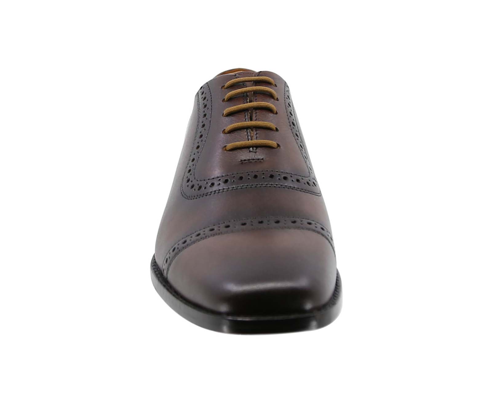 Foto 4 pulgar | Zapato Bostoniano Suela de Cuero Triples Firenze 36151 Caoba para Hombre