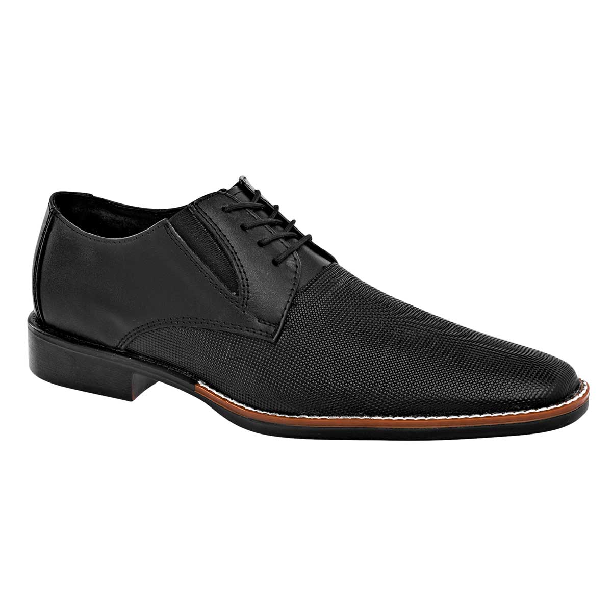 Foto 2 pulgar | Lugo Conti Zapato De Vestir Para Hombre Negro, Código 71802-1