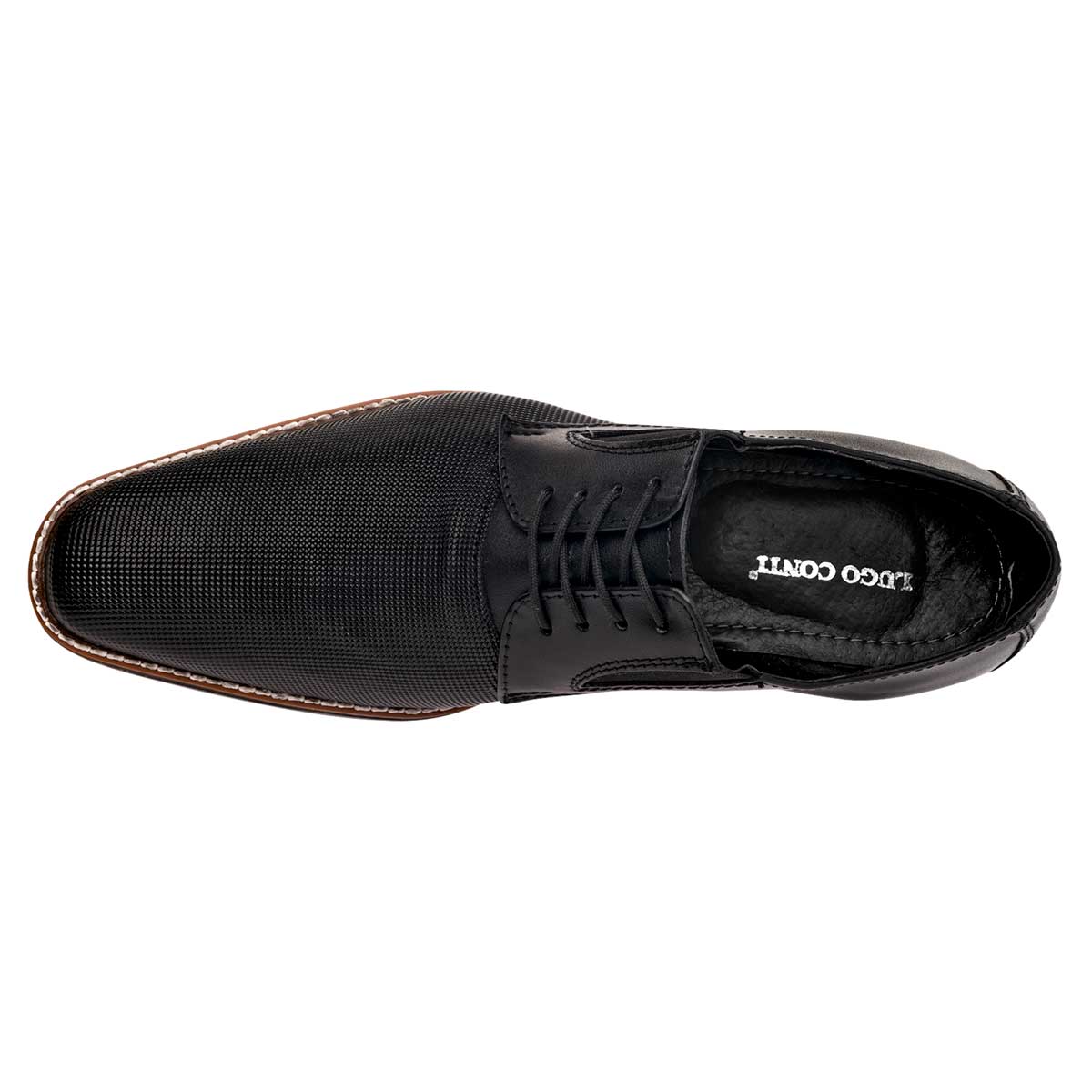 Foto 3 pulgar | Lugo Conti Zapato De Vestir Para Hombre Negro, Código 71802-1