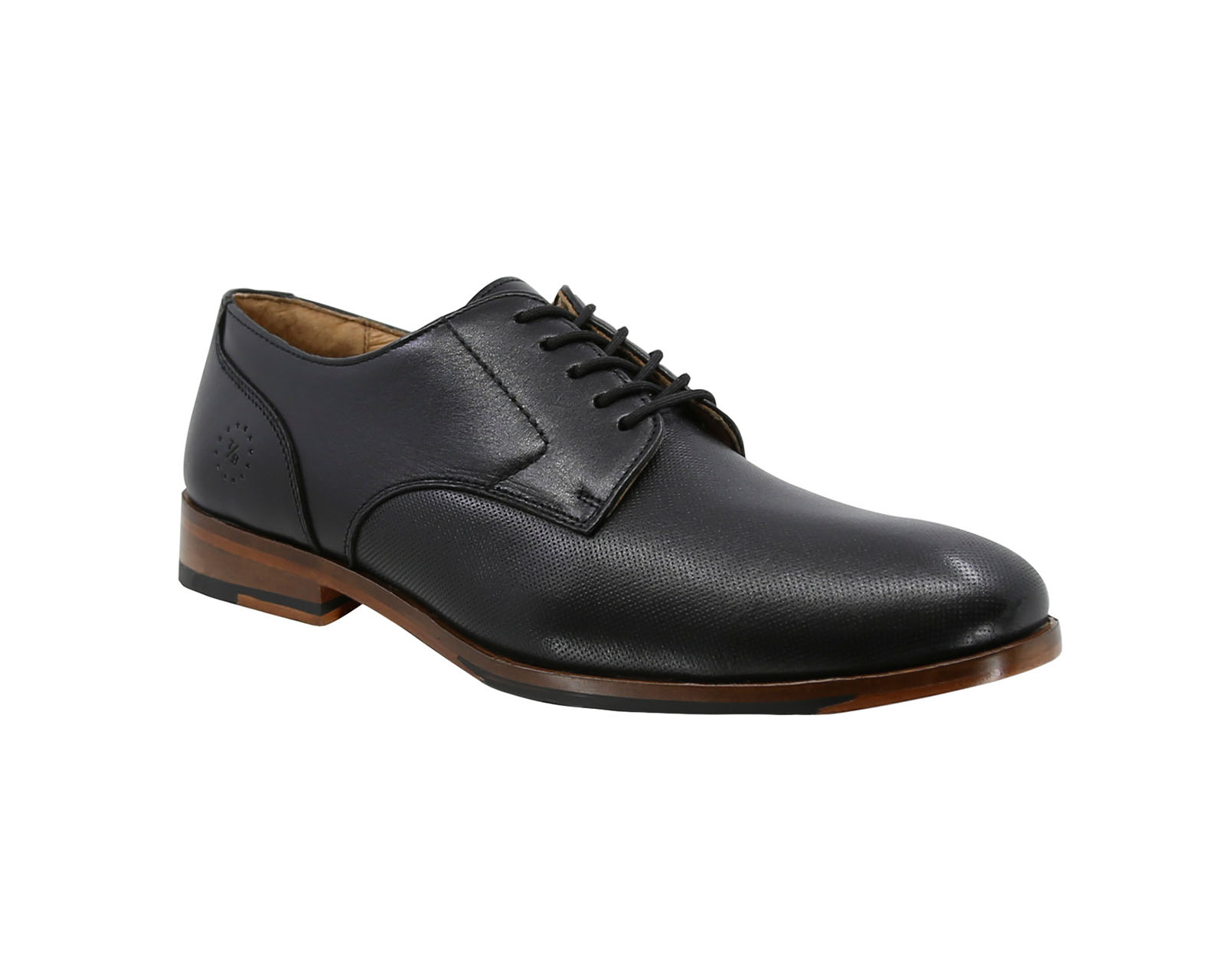 Foto 2 pulgar | Zapato Derby De Piel Triples Milan 36150 Negro Para Hombre