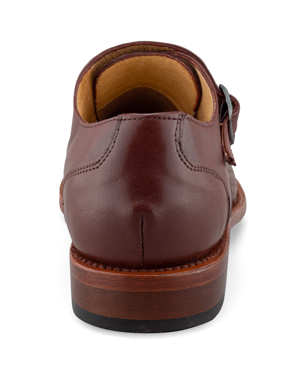 Foto 5 | Zapato Monkstrap De Piel Café Para Hombre