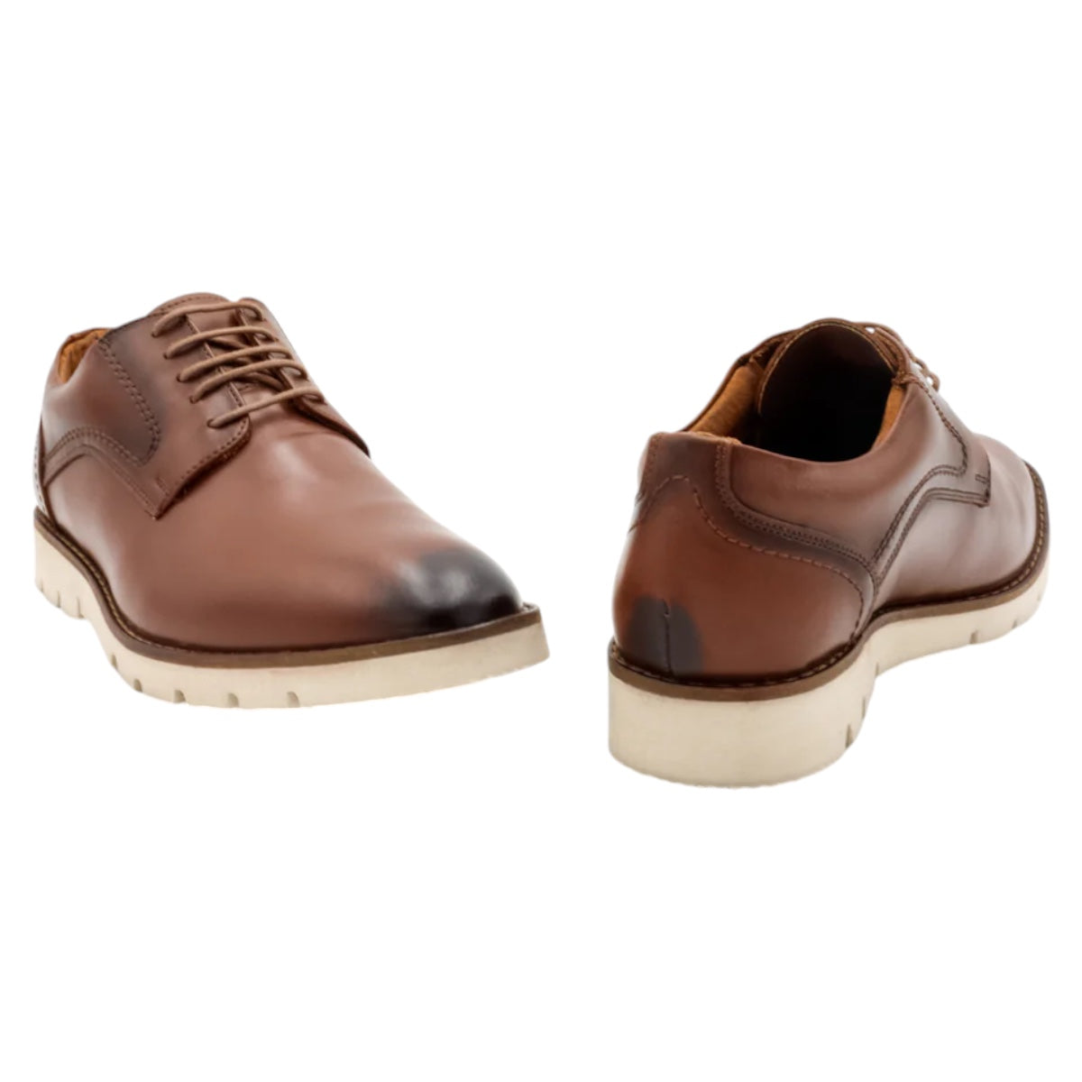 Foto 7 pulgar | Oxfords Exterior Piel Natural Color Café Para Hombre De Rbcollection