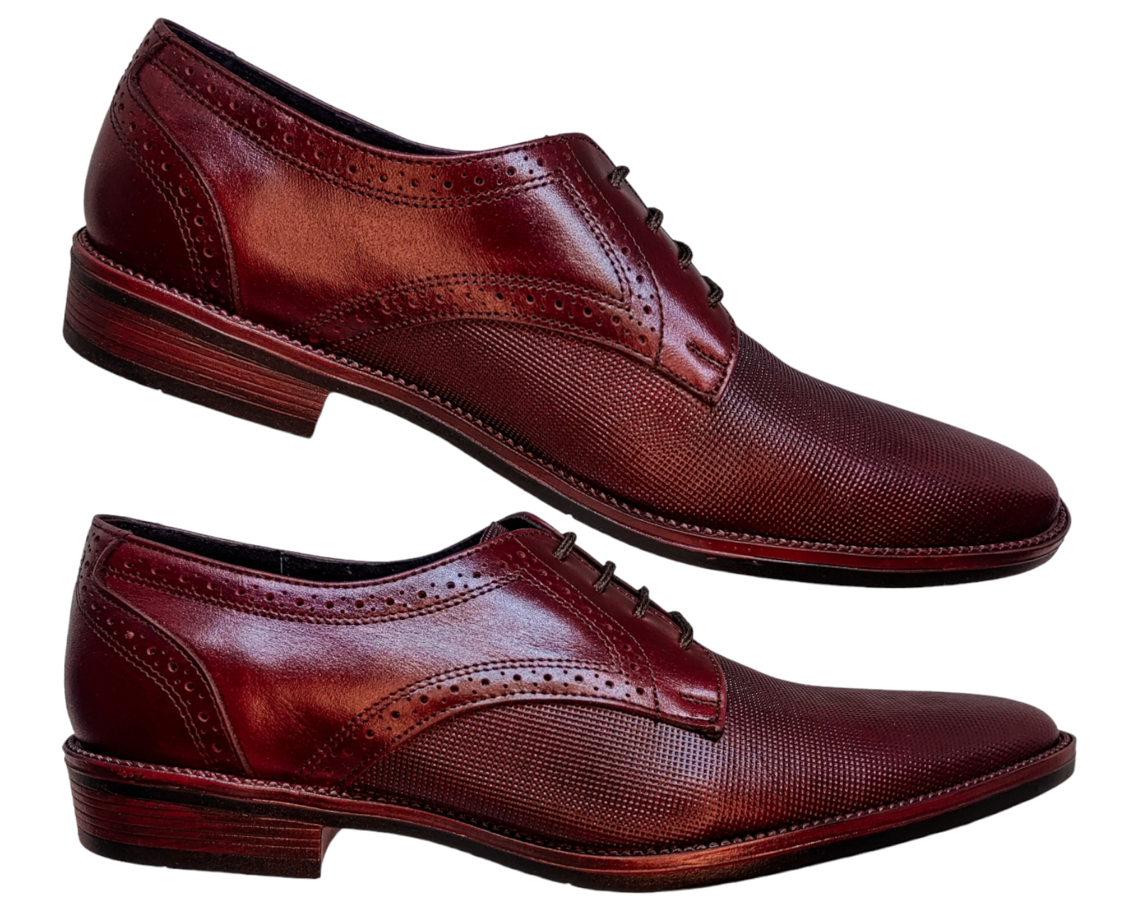 Foto 3 | Zapatos De Vestir Para Hombre Formales En Piel Vacuno Grabada Ejecutivo