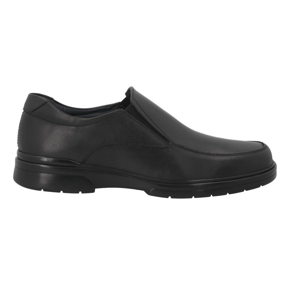 Mocasines Merano Hombre Ajuste Elastico Piel Negro