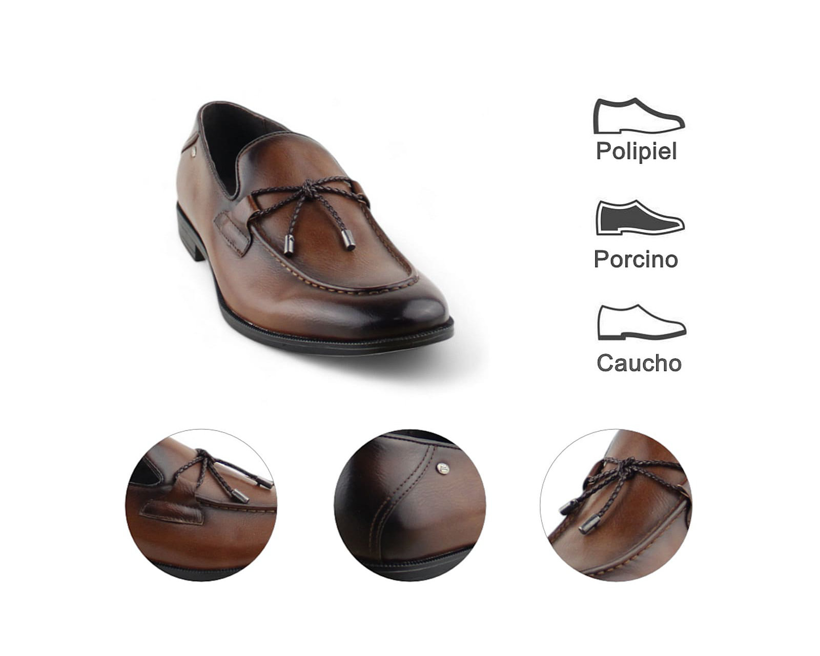 Foto 8 pulgar | Vestir Para Hombre Lob Footwear Pu Café 57804502