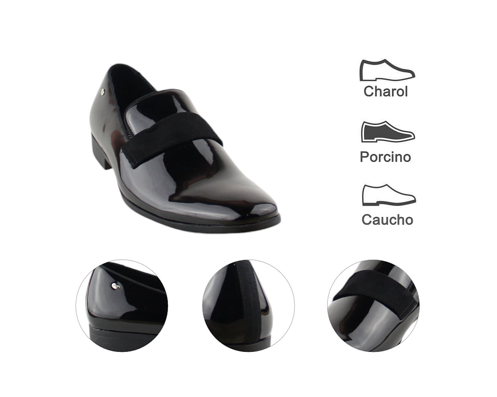 Foto 8 pulgar | Vestir Para Hombre Lob Footwear Pu Patent Negro 57804508