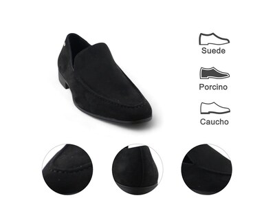 Foto 7 | Vestir Para Hombre Lob Footwear Pu Suede Negro 57804503