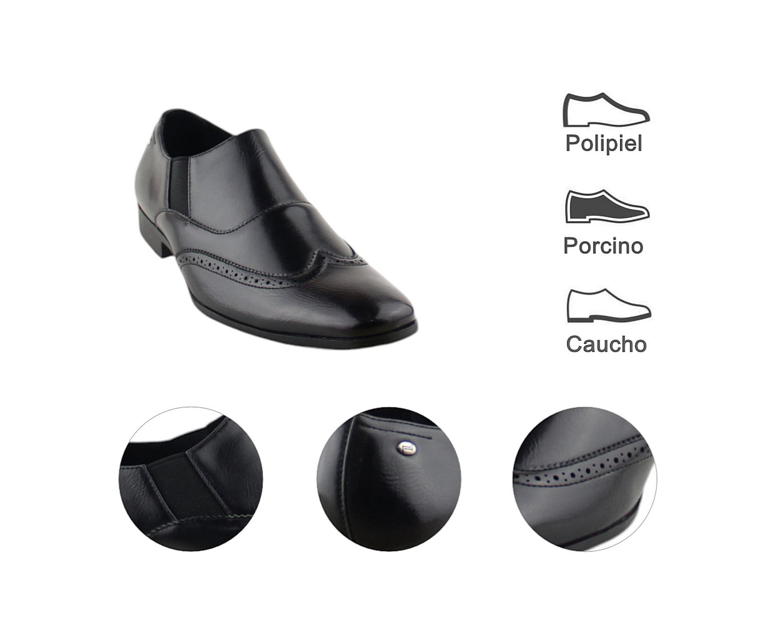 Foto 8 pulgar | Vestir Para Hombre Lob Footwear Pu Negro 57804506