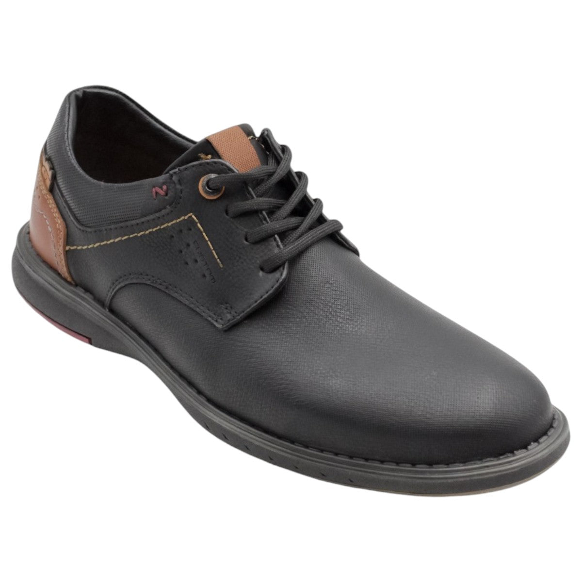 Foto 2 pulgar | Oxfords Exterior Piel Vegana Color Negro Para Hombre De Rbcollection