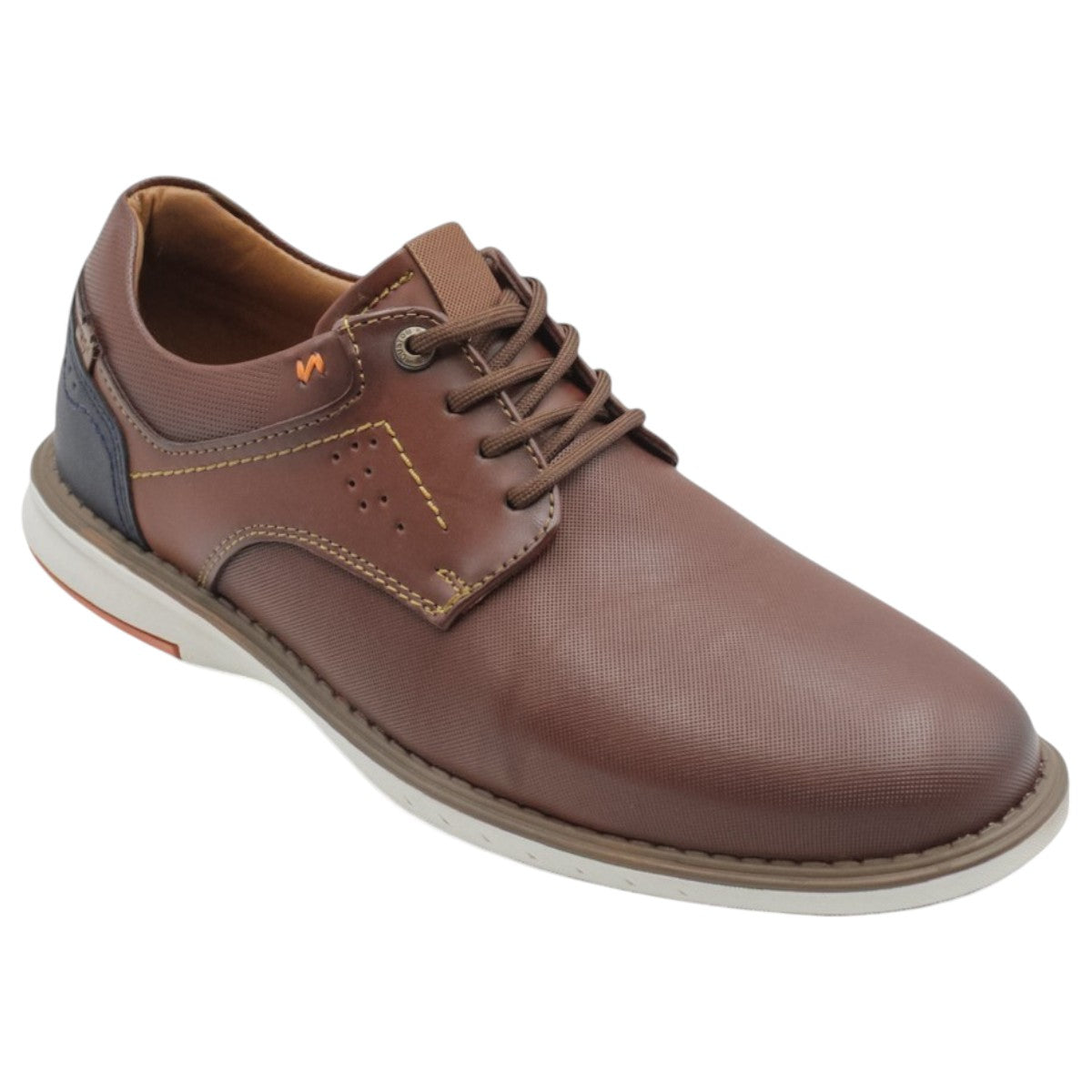 Oxfords Exterior Piel Vegana Color Café Para Hombre De Rbcollection