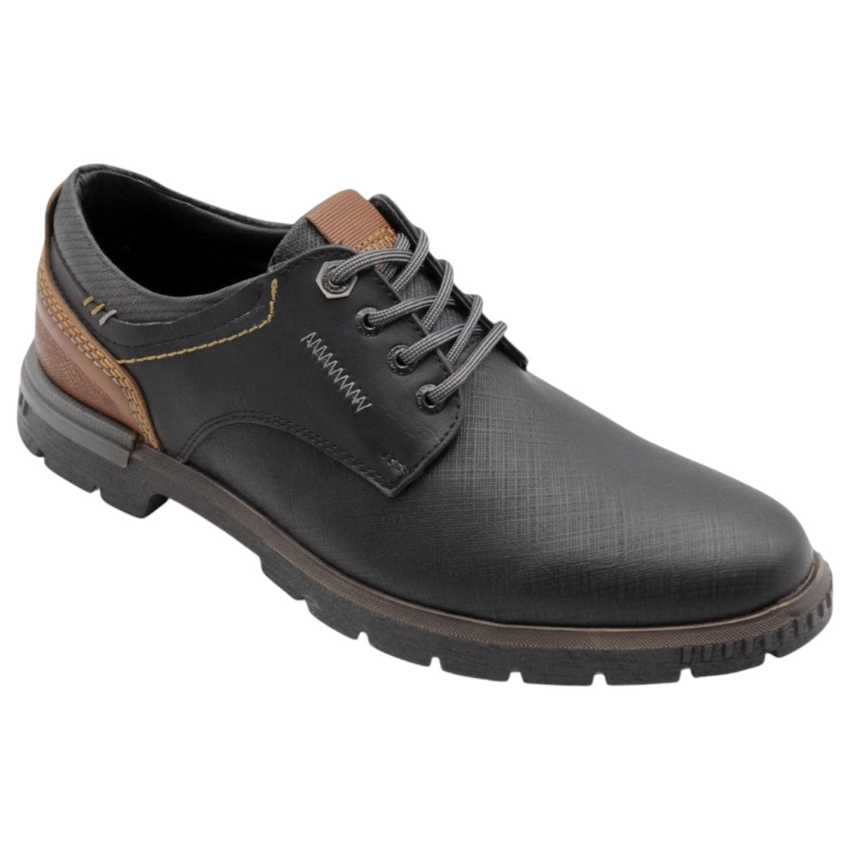 Oxfords Exterior Piel Vegana Color Negro Para Hombre De Rbcollection
