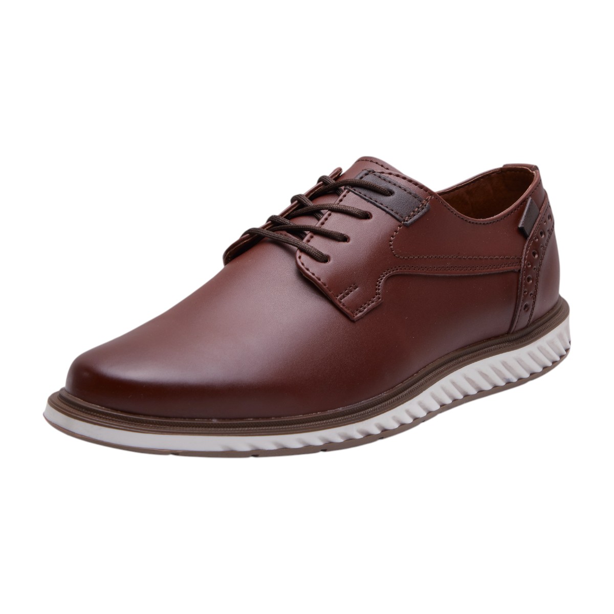 Zapato Calzado Watanabe Color Café Formales Suela Blanca