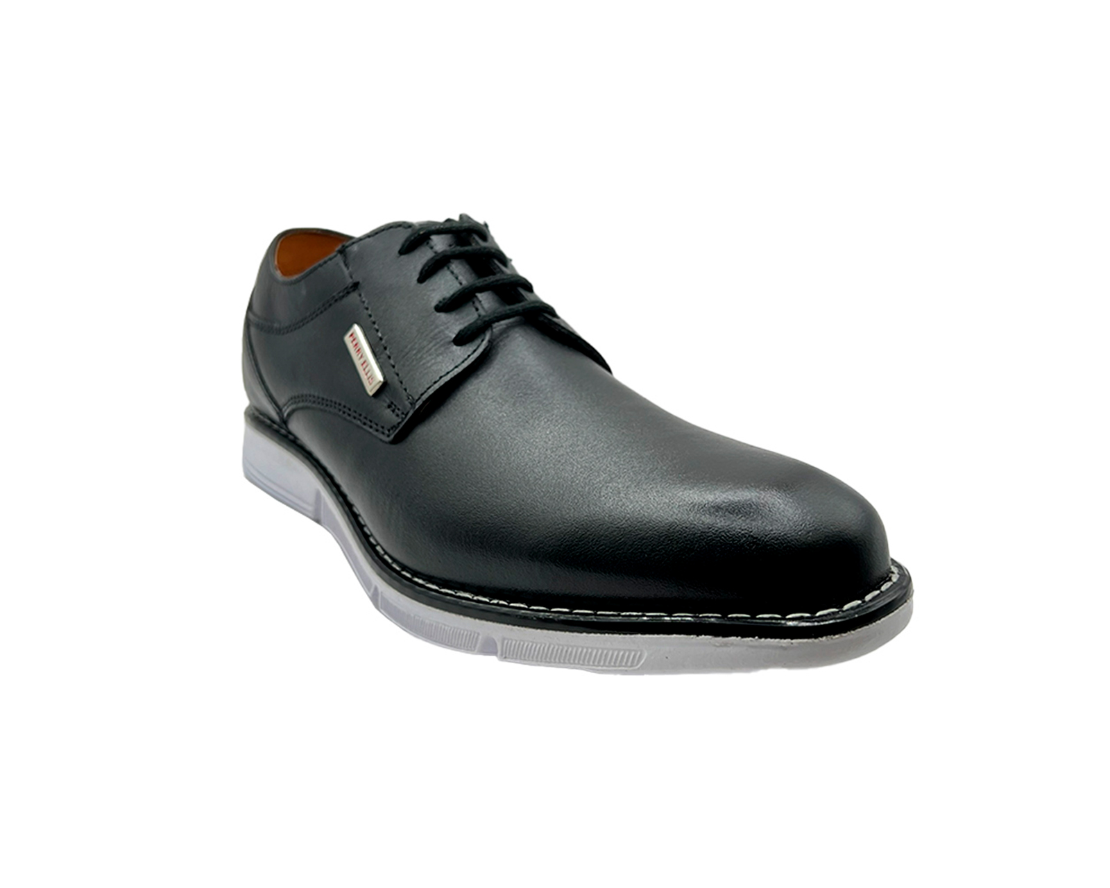 Foto 3 pulgar | Zapato De Vestir Perry Ellis Negro De Piel  Caballero