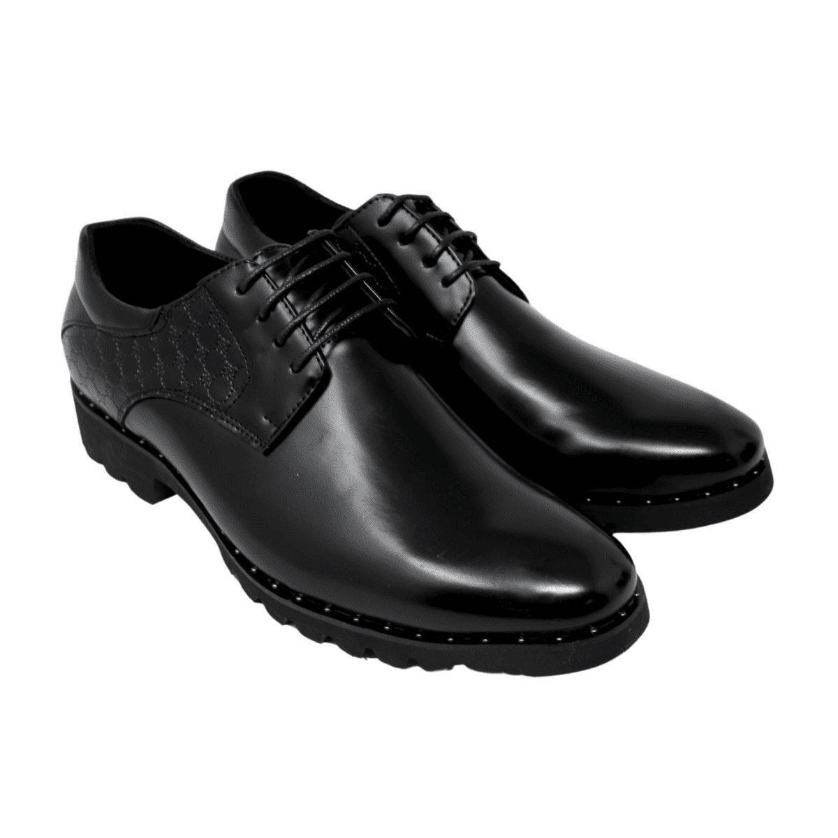 Zapato De Plataforma Elegante M28 Negro Para Hombre