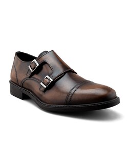 Foto 1 | Zapato Monkstrap De Piel Para Hombre Con Hebilla Doble