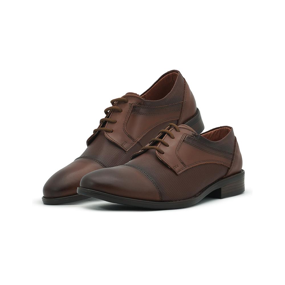 Foto 2 pulgar | Zapatos Para Hombre Oxford Formales Negocios De Piel Cafe