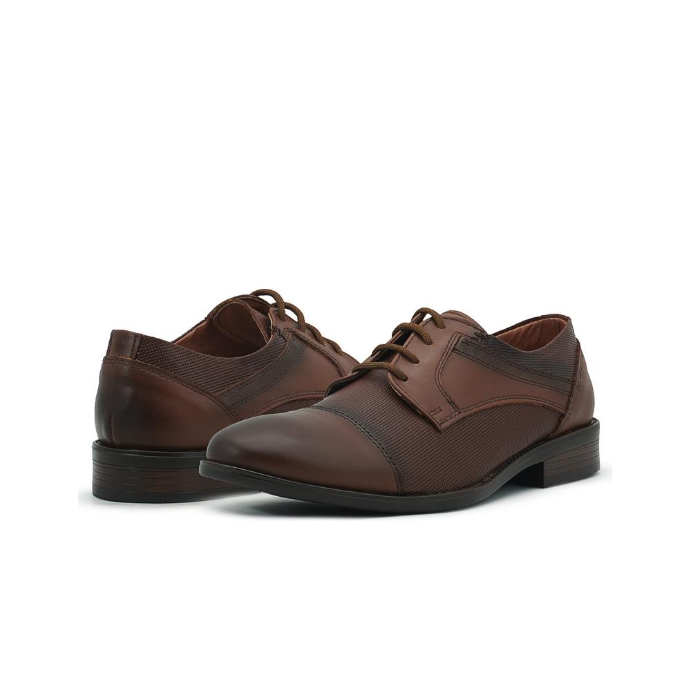 Foto 3 pulgar | Zapatos Para Hombre Oxford Formales Negocios De Piel Cafe