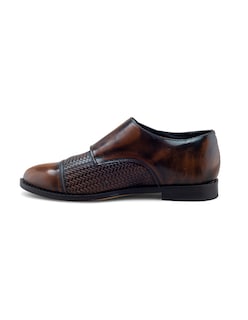 Foto 4 | Zapato Monkstrap De Piel Grabada Para Hombre Con Doble Hebilla