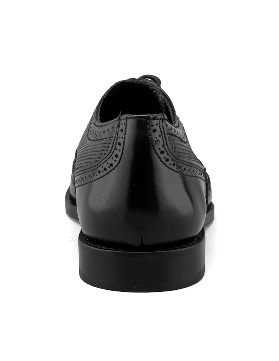 Foto 3 | Oxford Clásico Negro Para Hombre En Piel Vacuno Estilo Formal