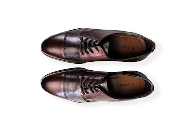 Foto 4 | Zapato Formal Hombre Benissimo 2602 Piel Café Combinada