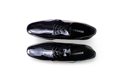 Foto 4 | Zapato Hombre Benissimo 2007 Piel Negro Charol Formal