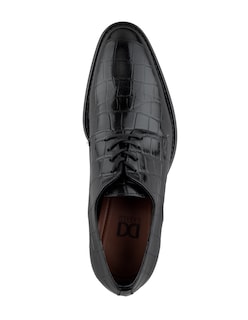 Foto 4 | Zapato Derby De Piel Negra Con Grabado Lagarto Para Hombre