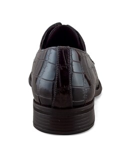 Foto 3 | Zapato Derby De Piel Café Oscuro Con Grabado Lagarto Para Hombre