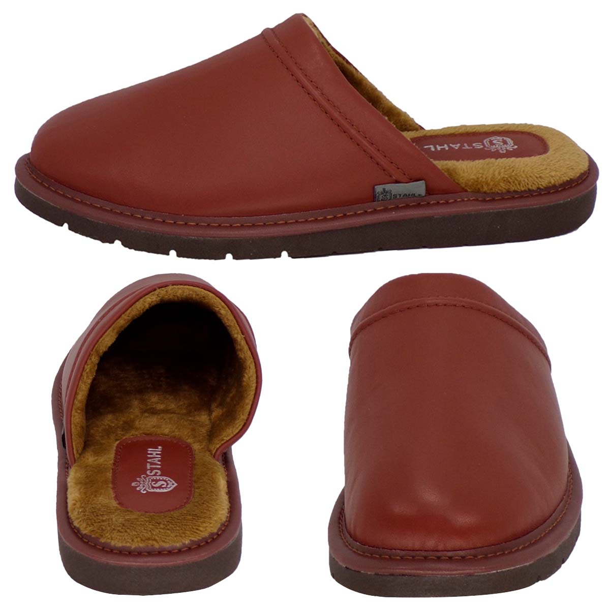 Foto 3 pulgar | Pantuflas De Piel Salto De Cama Para Hombre Marca Stahl  Modelo 4747  Color Café
