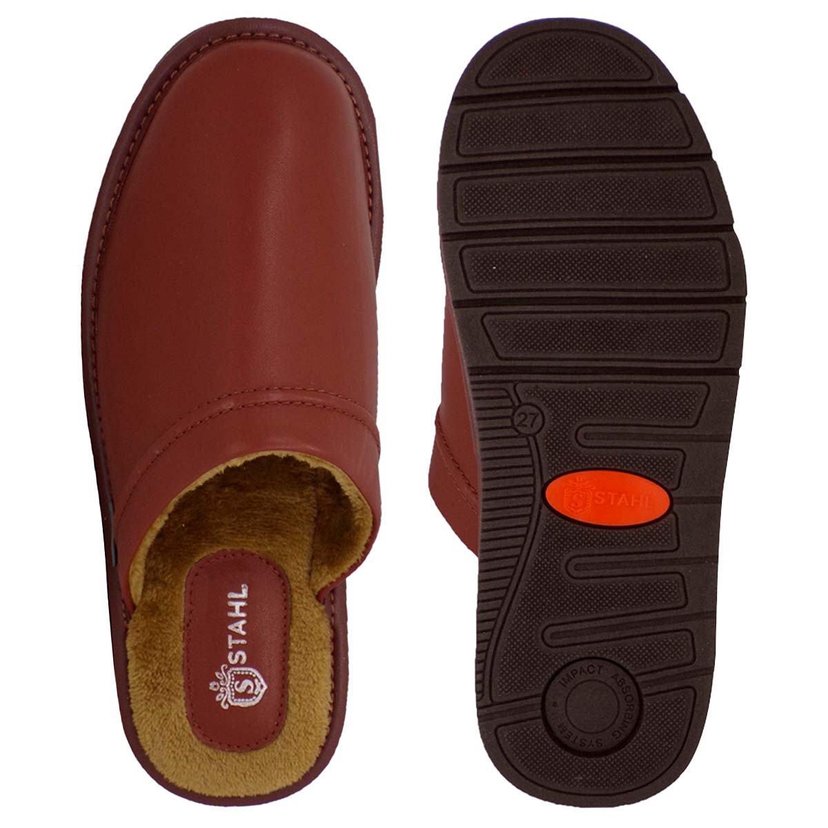 Foto 4 pulgar | Pantuflas De Piel Salto De Cama Para Hombre Marca Stahl  Modelo 4747  Color Café