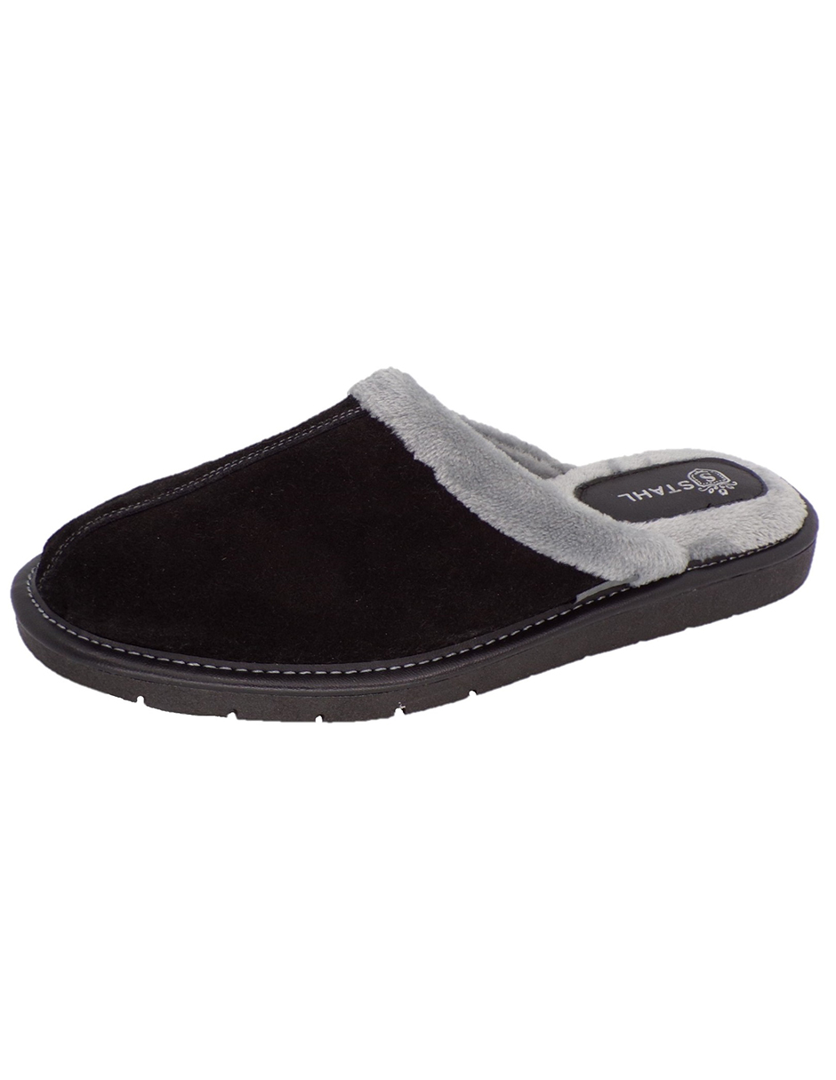 Foto 1 | Pantuflas de Gamuza Salto de Cama para Hombre Stahl 4751 color Negro