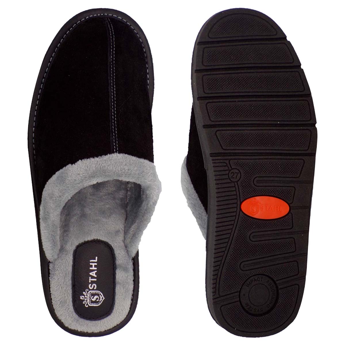 Foto 3 | Pantuflas de Gamuza Salto de Cama para Hombre Stahl 4751 color Negro