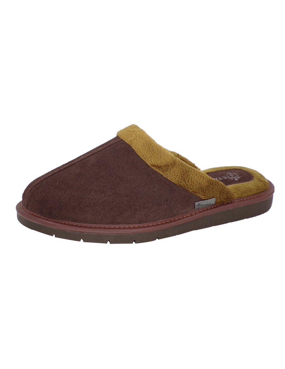 Foto 2 pulgar | Pantuflas de Gamuza Salto de Cama para Hombre Stahl 4751 color Marrón