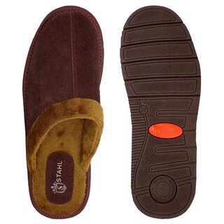 Foto 3 | Pantuflas de Gamuza Salto de Cama para Hombre Stahl 4751 color Marrón