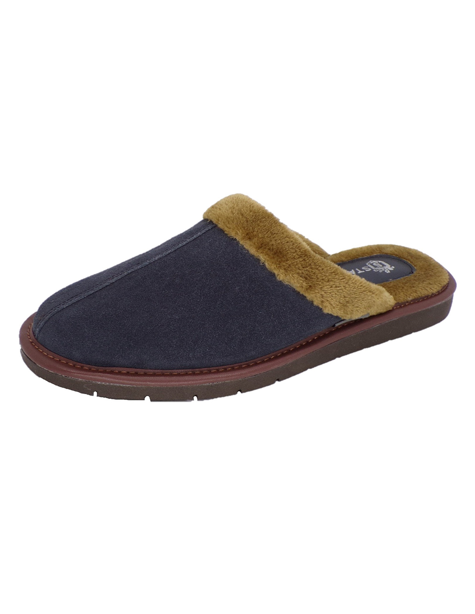 Foto 2 pulgar | Pantuflas de Gamuza Salto de Cama para Hombre Stahl 4751 color Azul