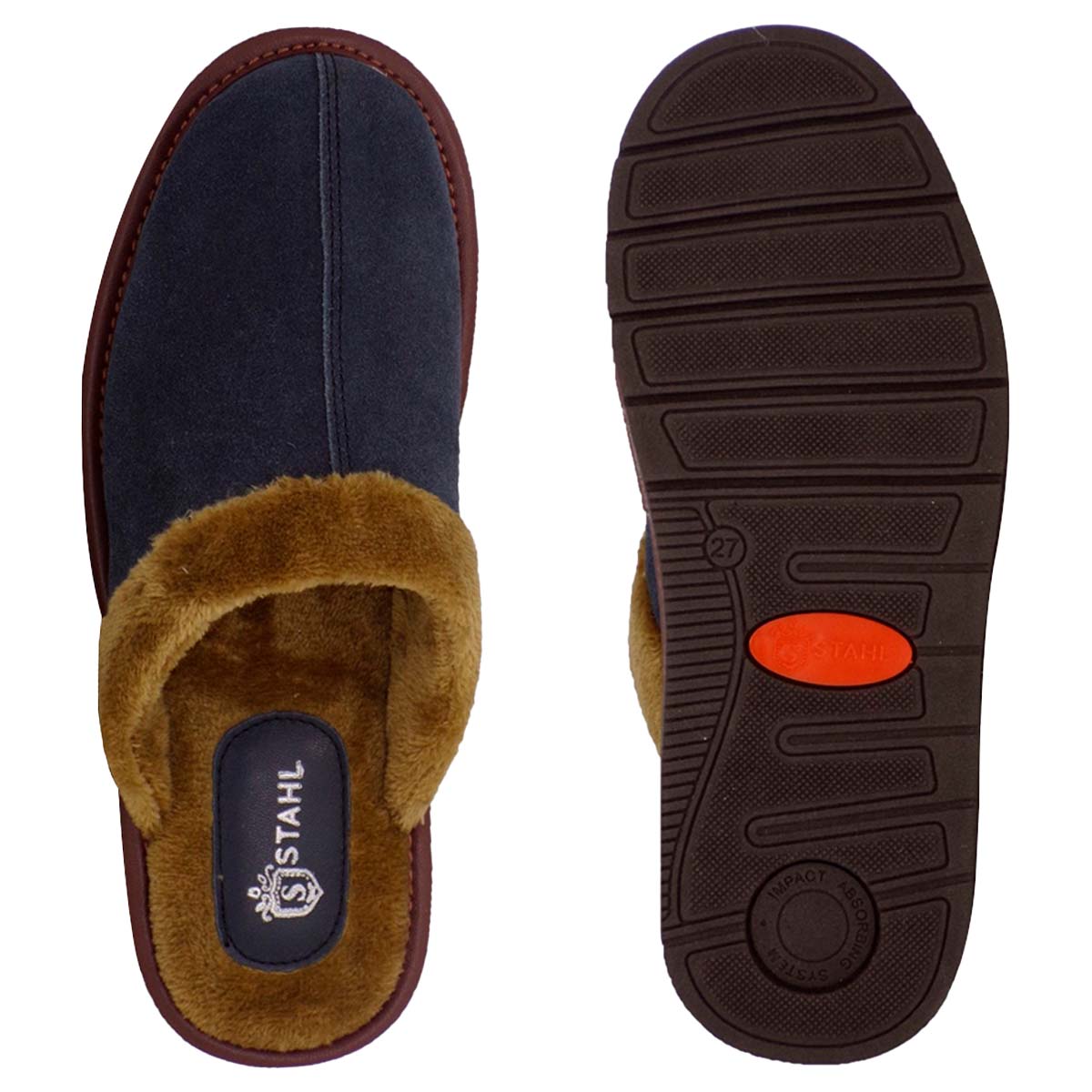 Foto 4 pulgar | Pantuflas de Gamuza Salto de Cama para Hombre Stahl 4751 color Azul