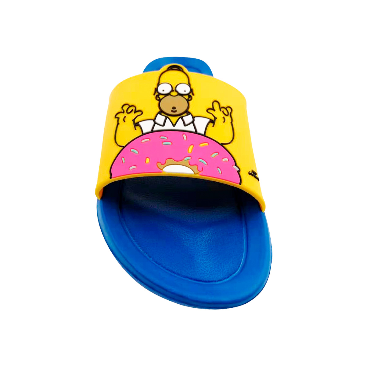 Sandalia Caballero Tipo Slide Homero Simpson Dona Color Azul